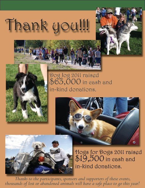 Winter 2011 Newsletter - Cheyenne Animal Shelter