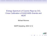 Energy Spectrum of Cosmic Rays by CIC, Cross Calibration of ...