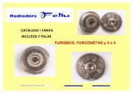 tarifa nucleos y palas turismos y furgonetas - Radiadores Feliu