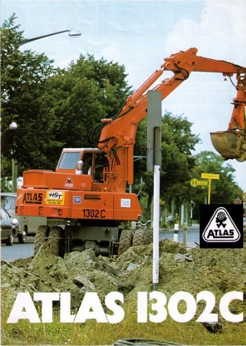 Bildprospekt AB 1302C von 1975 - ATLAS Hydraulikbagger