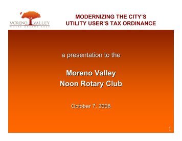 what is the utility user's tax? - Moreno Valley