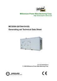 MCS550-2(KTAA19-G5) Generating set Technical Data Sheet