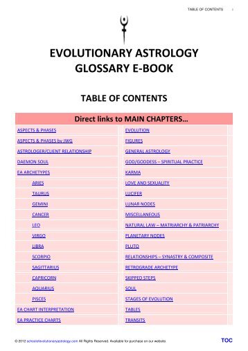 EVOLUTIONARY ASTROLOGY GLOSSARY E-BOOK - School of ...