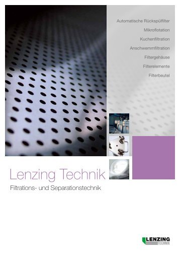 Prospekt Filtration- und Separationstechnik - Lenzing