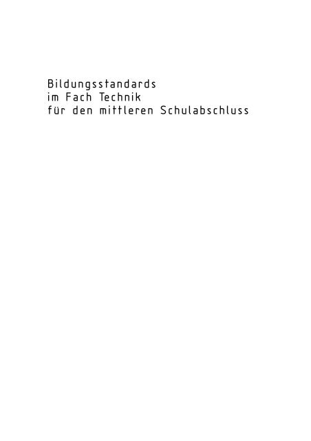 VDI-Bildungsstandard Technik - (VDI) Berlin-Brandenburg