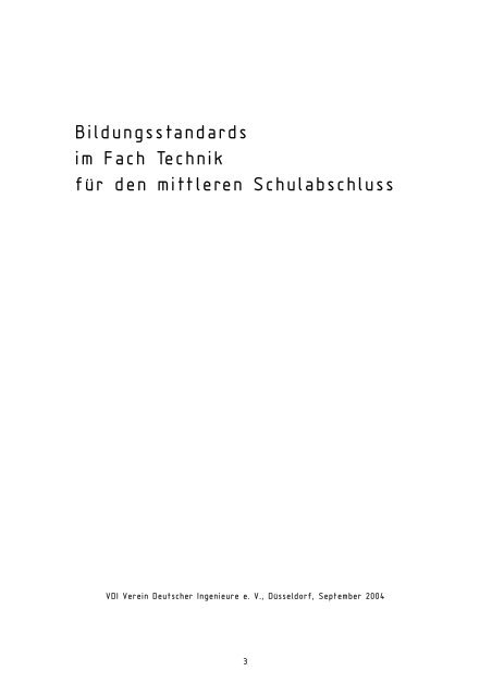 VDI-Bildungsstandard Technik - (VDI) Berlin-Brandenburg