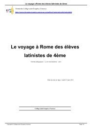 Le voyage Ã  Rome des Ã©lÃ¨ves latinistes de 4Ã¨me - Le collÃ¨ge Saint ...