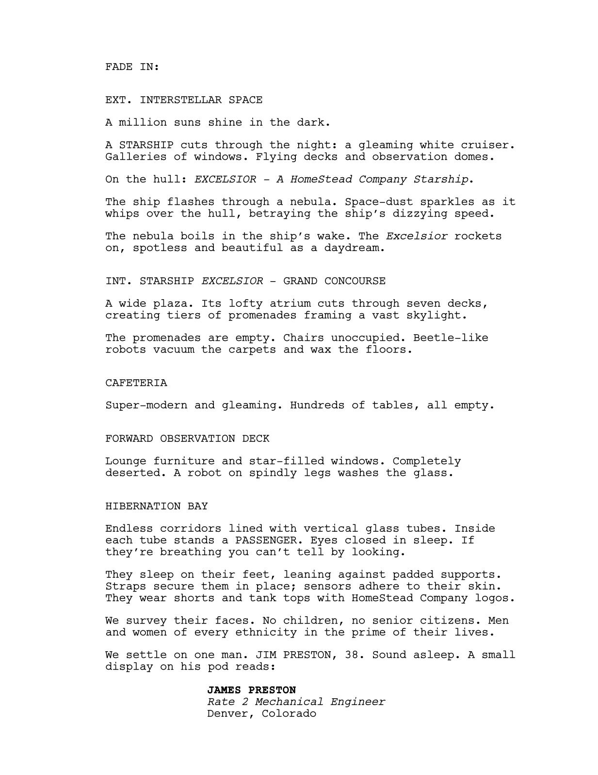 Passengers by jon spaihts pdf files Passengers by jon spaihts pdf files