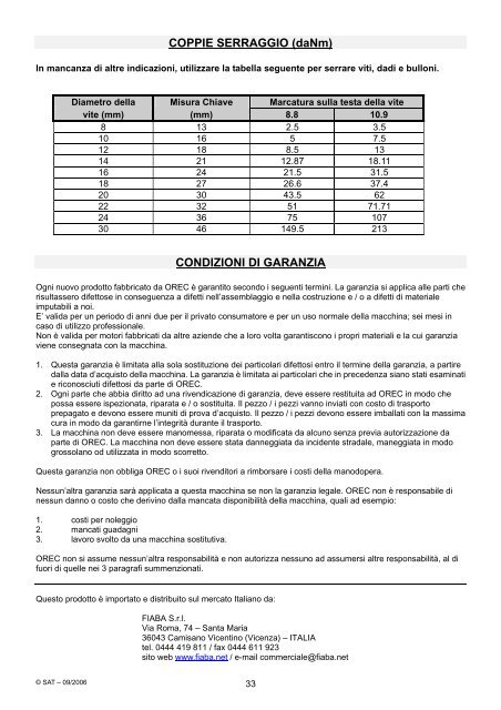 LS 461/LS46DH - Manuale d'uso - FIABA Srl