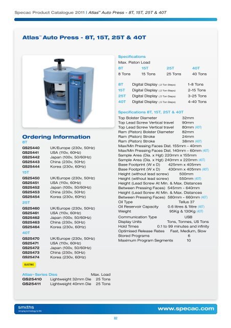 PRODUCT CATALOGUE - Specac