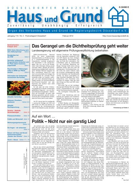Ausgabe 02 12 Pdf 3 8 Mb Haus Und Grund Dusseldorf