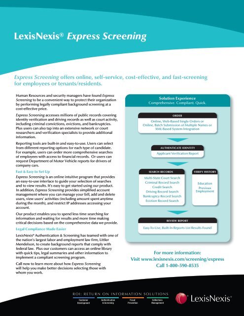 Express Screening - Risk Solutions - LexisNexis