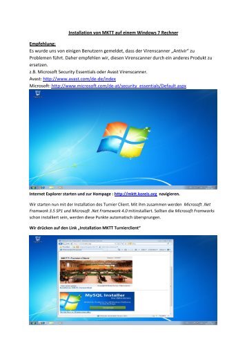 Installation von MKTT auf einem Windows 7 Rechner ... - Koreis.org