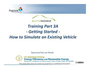 Autonomie Training Part 3 A, Getting Started, How to Simulate an ...