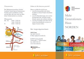 Mehr Generationen- Haus NORDEN