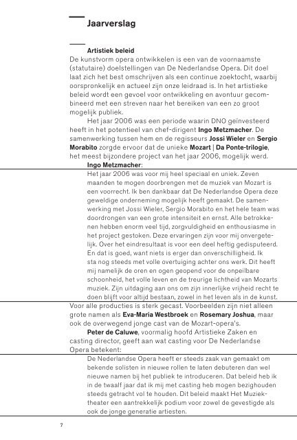 Jaarverslag 2006 - De Nederlandse Opera