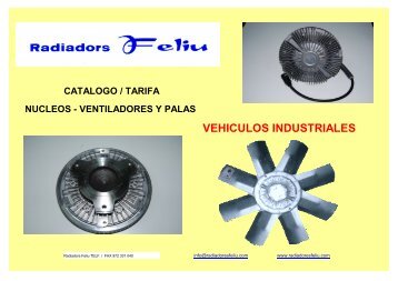 tarifa nucleos y ventiladores y palas vehiculos ... - Radiadores Feliu