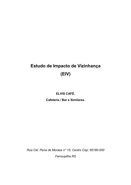 Estudo de Impacto de VizinhanÃ§a (EIV)