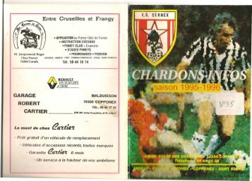 35 Octobre 1995 - Etoile Sportive Cernex