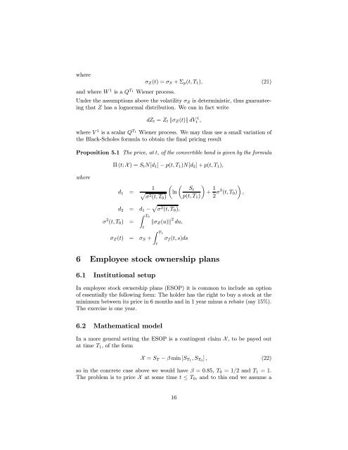 ON THE USE OF NUMERAIRES IN OPTION PRICING by Simon ...