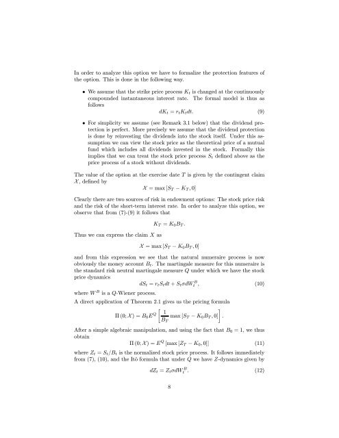 ON THE USE OF NUMERAIRES IN OPTION PRICING by Simon ...