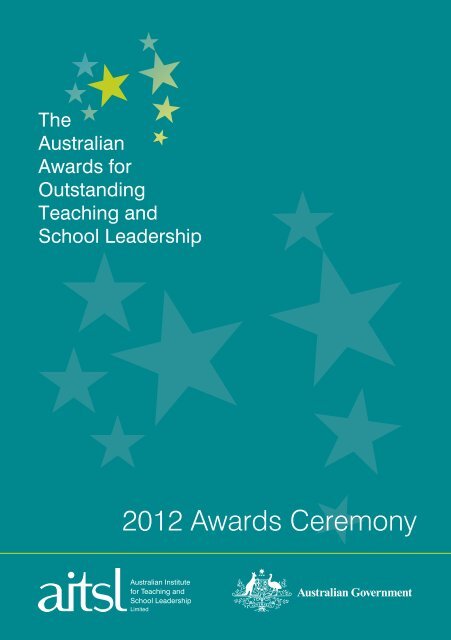 2012 Awards Ceremony Booklet - Australian Institute for Teaching ...