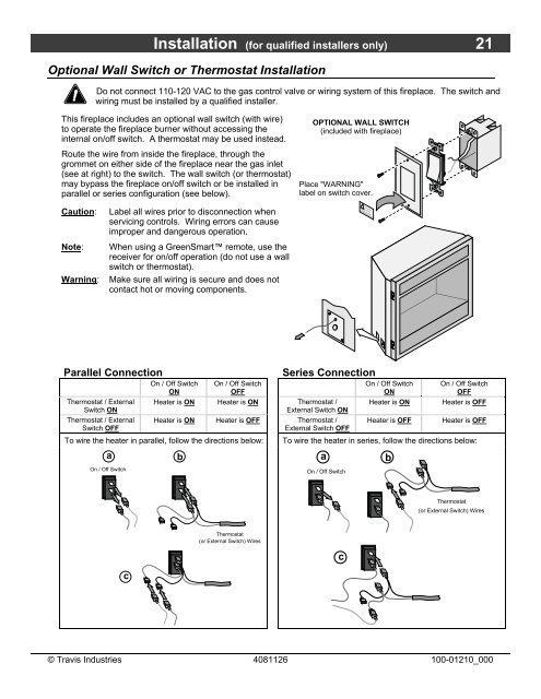 Installation Manual - Fireplaces