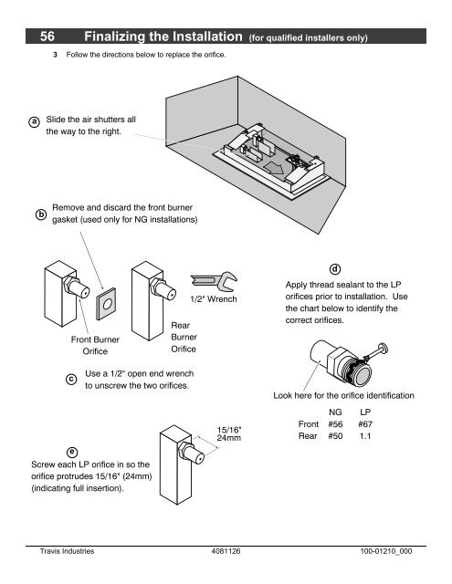 Installation Manual - Fireplaces