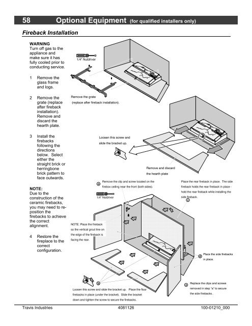 Installation Manual - Fireplaces