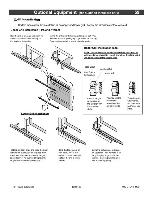 Installation Manual - Fireplaces