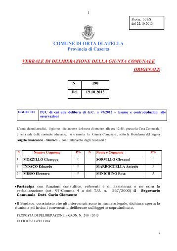 D.Legvo COMUNE DI ORTA DI ATELLA Provincia di Caserta ...