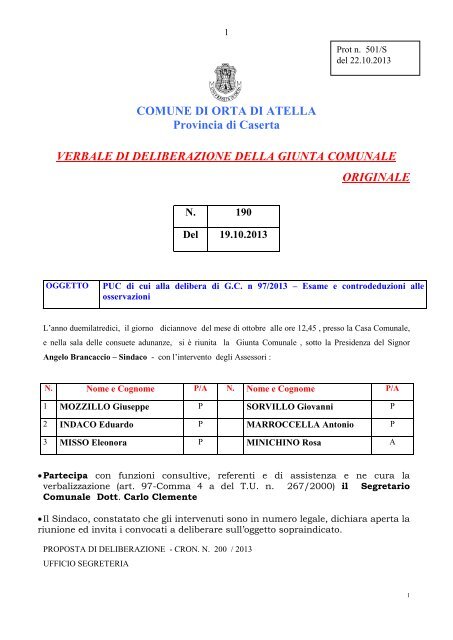 D.Legvo COMUNE DI ORTA DI ATELLA Provincia di Caserta ...