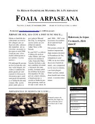 Foaia Arpaseana, Volumul 3, nr.61, 15 noiembrie 2010