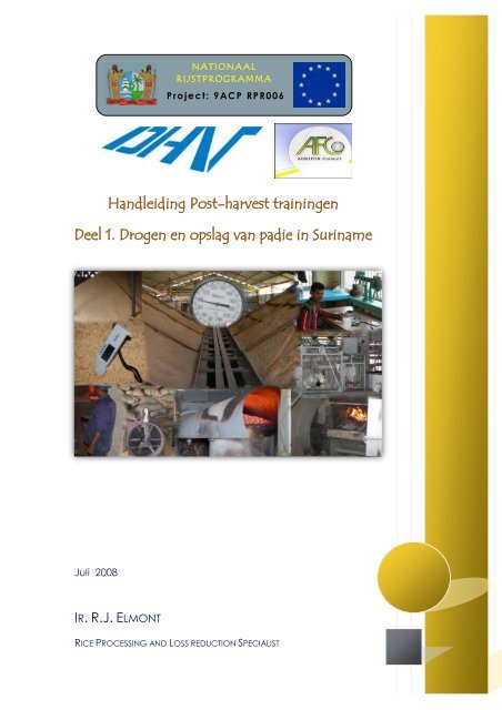 Manual deel 1 Drogen en opslag van padie in Suriname - adron.sr