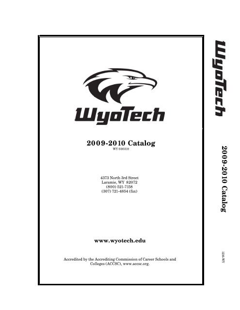 2009-2010 Catalog 2009-2010 Catalog - WyoTech Tour