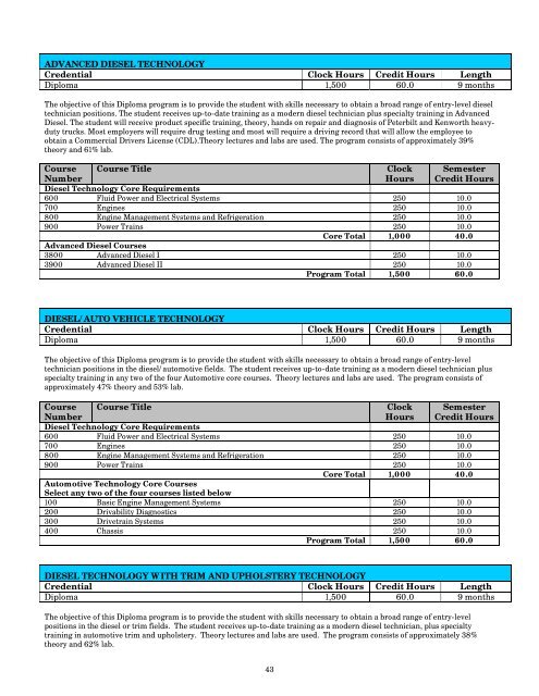 2009-2010 Catalog 2009-2010 Catalog - WyoTech Tour