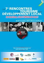 TOURISMEet du Les 7e RENCONTRES - Rencontres Tourisme Brive