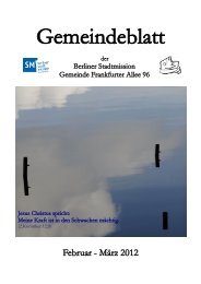 Gemeindeblatt Februar - Berliner Stadtmission