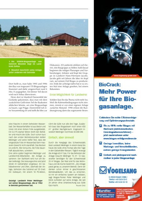 Pioniere | Vor 15 Jahren begann im Landkreis Soltau das Biogas ...