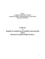 Codul etic şi Regulile de conduită ale personalului contractual din ...