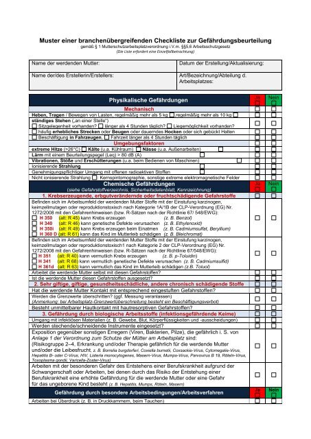 BranchenÃ¼bergreifende Muster-Checkliste fÃ¼r eine ...