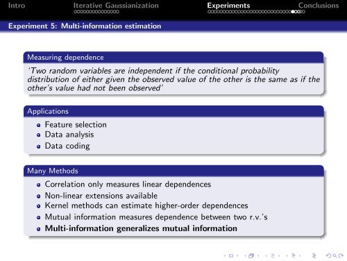 Multivariate Gaussianization for Data Processing