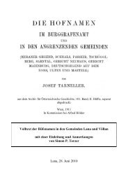 Josef Tarneller: Die Hofnamen im Burggrafenamt und ... - Archiv.Lana