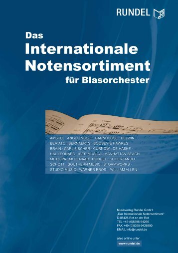 Internationale Notensortiment - Musikverlag Rundel GmbH