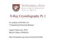 Lecture: X-Ray Crystallography Pt. I (PDF file) - biomachina.org