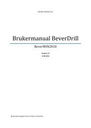 Brukermanual BeverDrill - Bever Control AS