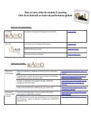 Sites et Liens utiles du module E-Learning Faire de la ... - AFMD
