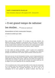 Â« Il est grand temps de rallumer - Pcf