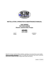 HAZ-Series Operation Manual - BJM Pumps