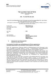 TEILEGUTACHTEN - Capristo Exhaust Systems